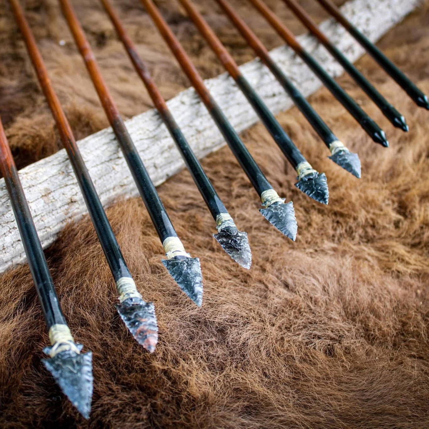 Primitive arrow making