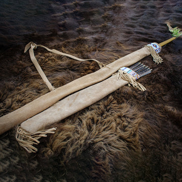 Buckskin bow case and quiver